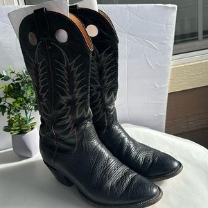 NOCONA MEN'S VINTAGE WESTERN BOOTS-BLACK-SZ 10.5E